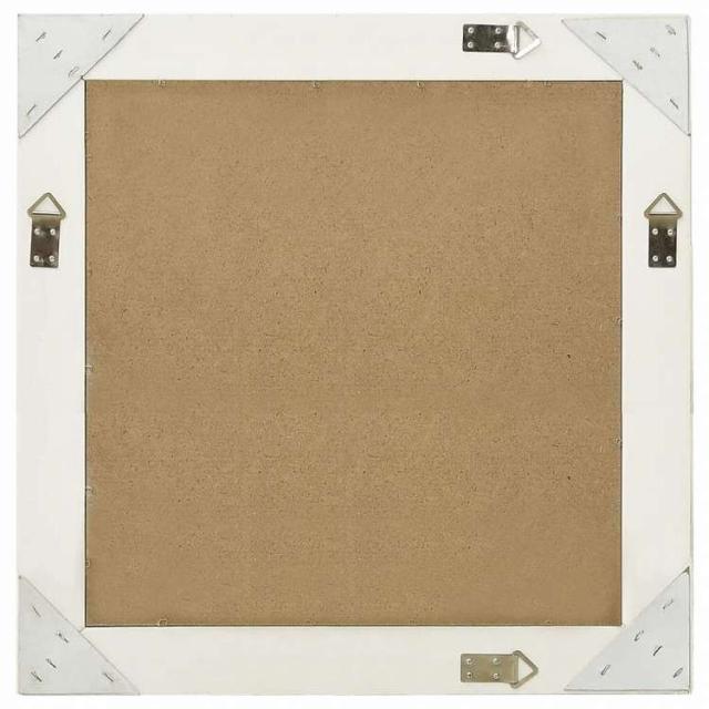 vidaXL ウォールミラー バロック調 60x60cm ホワイトホーム&ガーデン デコレーション 鏡(代引不可)【送料無料】