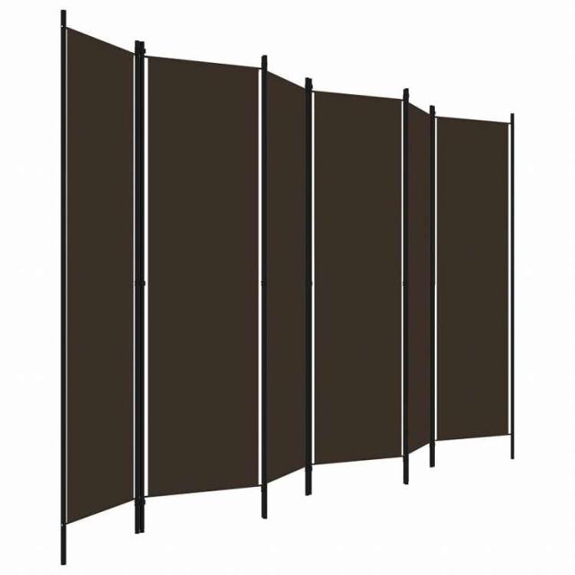 vidaXL 間仕切り 6枚パネル ブラウン 300x180cm家具 間仕切り(代引不可)【送料無料】_2
