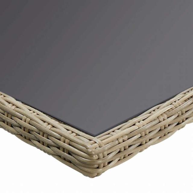 vidaXL ガーデンダイニングテーブル 200x100x74cm ガラス&ポリラタン製 ブラウン家具 アウトドア家具 アウトドアテーブル(代引不可)【送料無料】_4