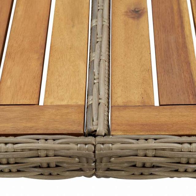 vidaXL ガーデンダイニングテーブル 200x100x74cm ポリラタン製 ブラウン家具 アウトドア家具 アウトドアテーブル(代引不可)【送料無料】_4
