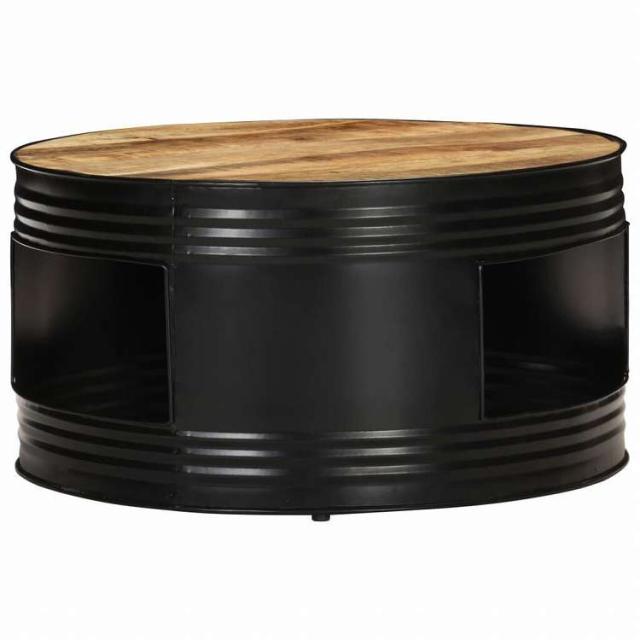 vidaXL 珈琲速見表 黒いこと 68x68x36糎 マンゴー純乎たる材 (粗い)調度品 速見表 声遣い速見表 珈琲速見表(代引不可)【貨物輸送無料】