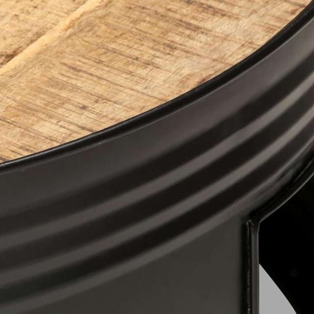 vidaXL 珈琲速見表 黒いこと 68x68x36糎 マンゴー純乎たる材 (粗い)調度品 速見表 声遣い速見表 珈琲速見表(代引不可)【貨物輸送無料】