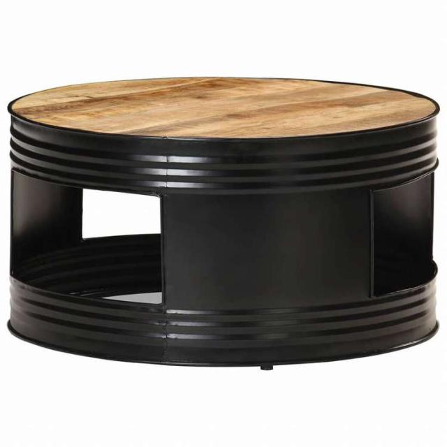 vidaXL 珈琲速見表 黒いこと 68x68x36糎 マンゴー純乎たる材 (粗い)調度品 速見表 声遣い速見表 珈琲速見表(代引不可)【貨物輸送無料】