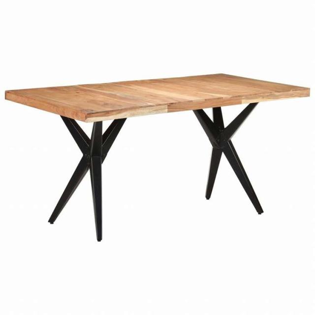 vidaXL ダイニングテーブル 160x80x76cm アカシア無垢材家具 テーブル キッチン・ダイニングルームテーブル(代引不可)【送料無料】