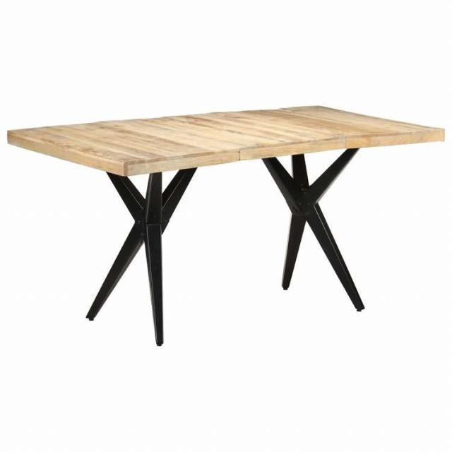 vidaXL ダイニングテーブル 160x80x76 cm マンゴーウッド (粗目)家具 テーブル キッチン・ダイニングルームテーブル(代引不可)【送料無料】