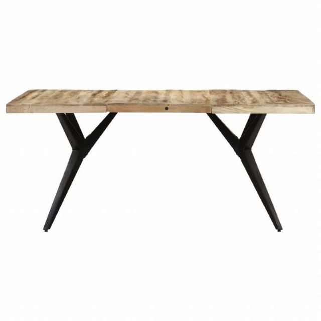 vidaXL ダイニングテーブル 160x80x76 cm マンゴーウッド (粗目)家具 テーブル キッチン・ダイニングルームテーブル(代引不可)【送料無料】_2