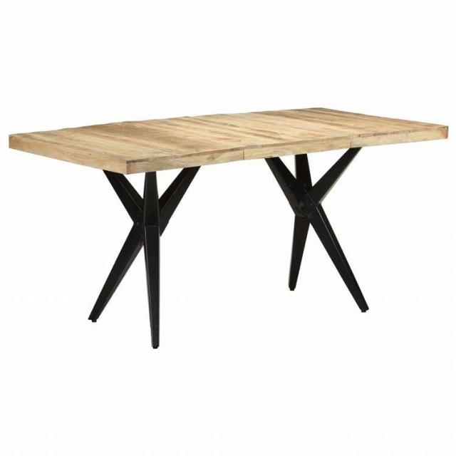 vidaXL ダイニングテーブル 160x80x76 cm マンゴーウッド (粗目)家具 テーブル キッチン・ダイニングルームテーブル(代引不可)【送料無料】_7