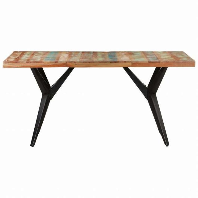 vidaXL ダイニングテーブル 160x80x76 cm 無垢の再生木材家具 テーブル キッチン・ダイニングルームテーブル(代引不可)【送料無料】_1