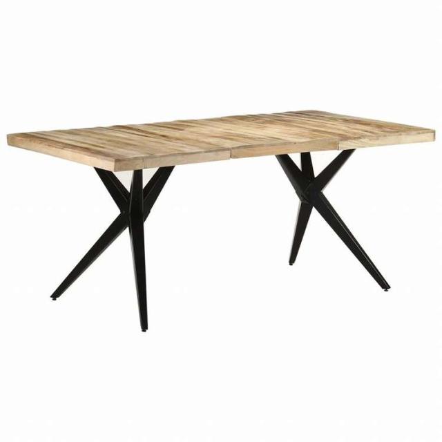 vidaXL ダイニングテーブル 180x90x76cm マンゴーウッド (粗目)家具 テーブル キッチン・ダイニングルームテーブル(代引不可)【送料無料】_6
