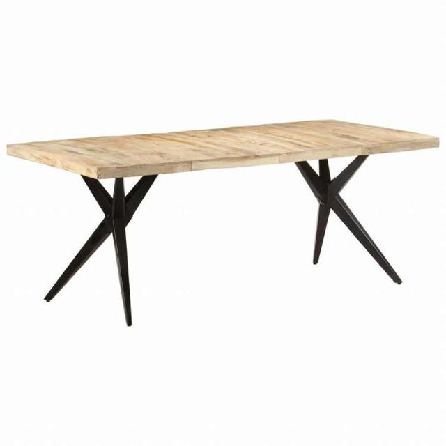 vidaXL ダイニングテーブル 200x90x76cm マンゴーウッド (粗目)家具 テーブル キッチン・ダイニングルームテーブル(代引不可)【送料無料】