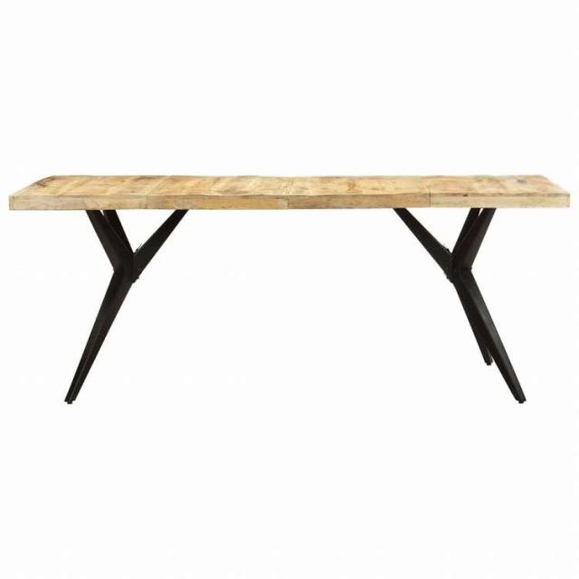 vidaXL ダイニングテーブル 200x90x76cm マンゴーウッド (粗目)家具 テーブル キッチン・ダイニングルームテーブル(代引不可)【送料無料】_1