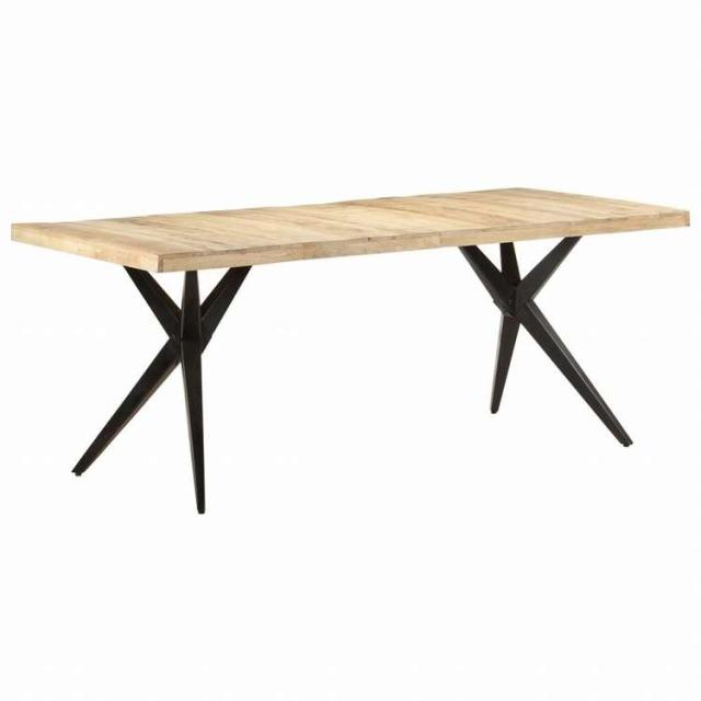 vidaXL ダイニングテーブル 200x90x76cm マンゴーウッド (粗目)家具 テーブル キッチン・ダイニングルームテーブル(代引不可)【送料無料】_7