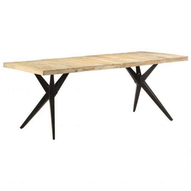 vidaXL ダイニングテーブル 200x90x76cm マンゴーウッド (粗目)家具 テーブル キッチン・ダイニングルームテーブル(代引不可)【送料無料】_8