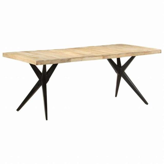 vidaXL ダイニングテーブル 200x90x76cm マンゴーウッド (粗目)家具 テーブル キッチン・ダイニングルームテーブル(代引不可)【送料無料】_9