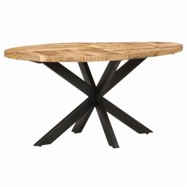 vidaXL ダイニングテーブル 160x90x75 cm マンゴー材 (粗目)家具 テーブル キッチン・ダイニングルームテーブル(代引不可)【送料無料】
