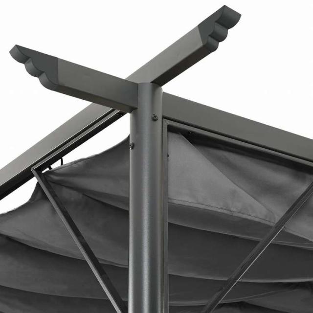 vidaXL パーゴラ 開閉式ルーフ付き アントラシート 3x3 m スチール 180 g/m2ホーム&ガーデン 芝&ガーデン アウトドアリビング アウトドアストラクチャー ガーデンアーチ(代引不可)【送料無料】_2