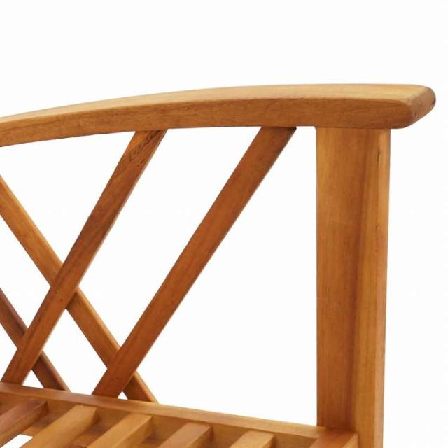 vidaXL ガーデンチェア 2点 アカシア無垢材家具 アウトドア家具 屋外椅子 アウトドアベンチチェア(代引不可)【送料無料】_6