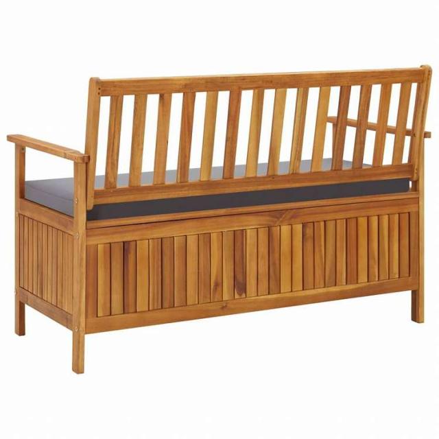 vidaXL ガーデン収納ベンチ 120cm アカシア無垢材家具 アウトドア家具 屋外椅子 アウトドアベンチ(代引不可)【送料無料】_3