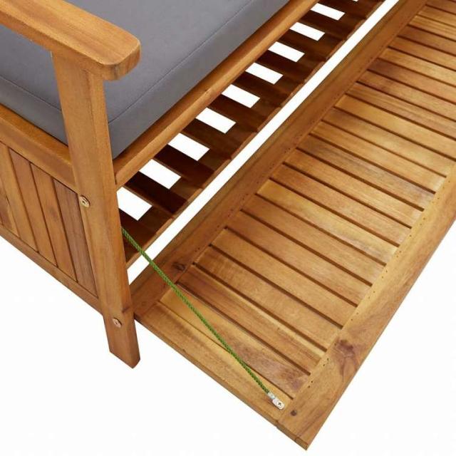 vidaXL ガーデン収納ベンチ 120cm アカシア無垢材家具 アウトドア家具 屋外椅子 アウトドアベンチ(代引不可)【送料無料】_7