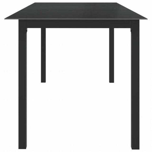 vidaXL ガーデンテーブル ブラック 190x90x74cm アルミ&ガラス製家具 アウトドア家具 アウトドアテーブル(代引不可)【送料無料】_2