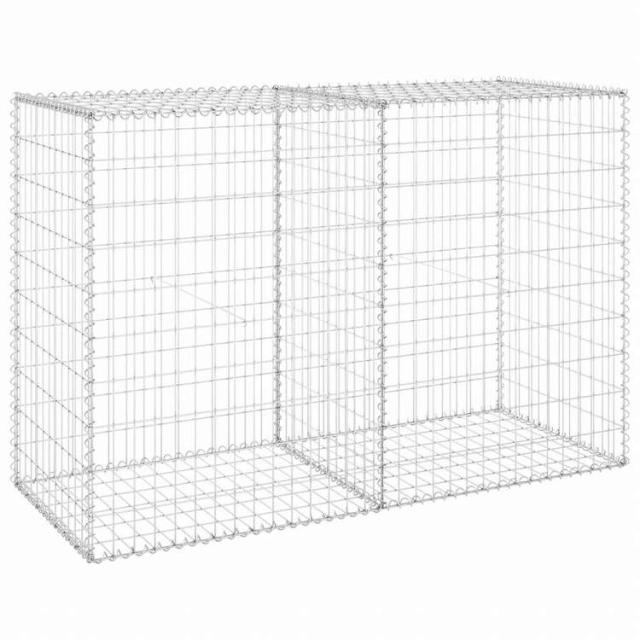 vidaXL ガビオンウォール カバー付き 亜鉛メッキ鋼製 150x60x100cmハードウェア フェンス&バリア フェンスパネル(代引不可)【送料無料】_1