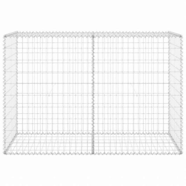 vidaXL ガビオンウォール カバー付き 亜鉛メッキ鋼製 150x60x100cmハードウェア フェンス&バリア フェンスパネル(代引不可)【送料無料】_3