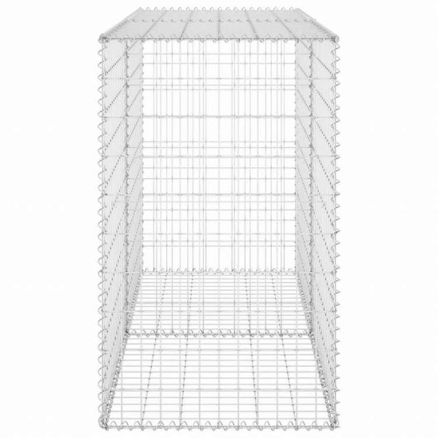 vidaXL ガビオンウォール カバー付き 亜鉛メッキ鋼製 150x60x100cmハードウェア フェンス&バリア フェンスパネル(代引不可)【送料無料】_4