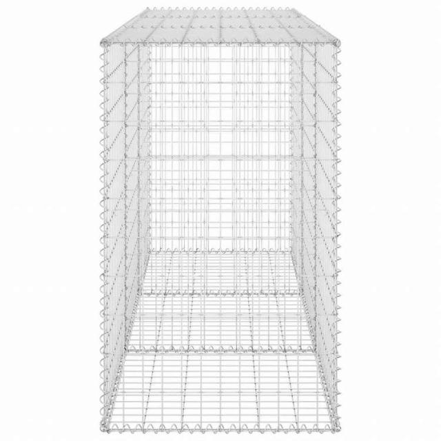 vidaXL ガビオンウォール カバー付 亜鉛メッキ鋼板製 200 x 60 x 100 cmハードウェア フェンス&バリア フェンスパネル(代引不可)【送料無料】_4