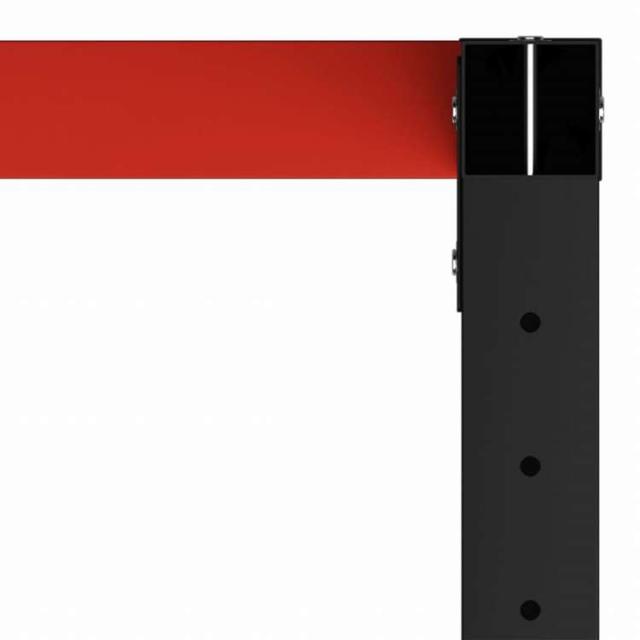 vidaXL ワークベンチ用フレーム 金属製 150x57x79cm ブラック&レッド家具 テーブル用品 テーブル脚(代引不可)【送料無料】_5