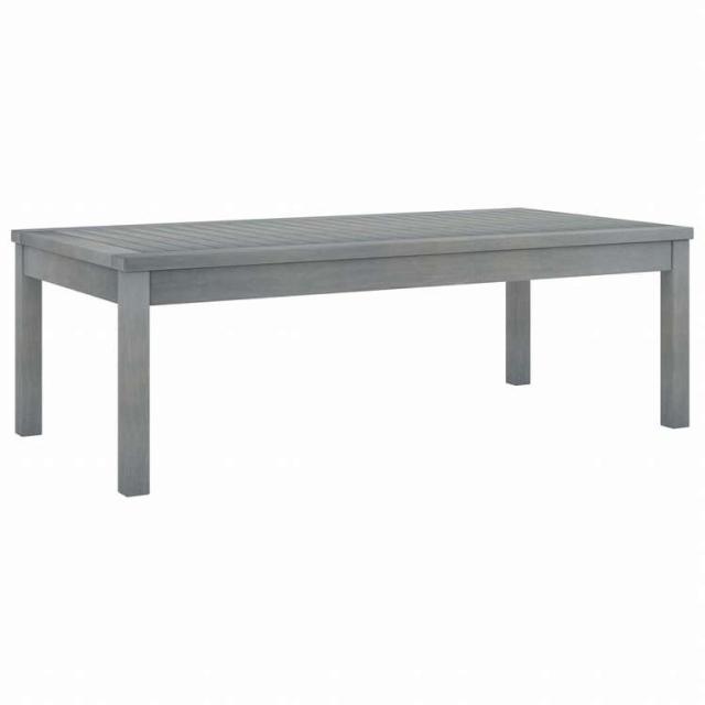 vidaXL コーヒーテーブル 100 x 50 x 33 cm アカシア無垢材 グレー家具 アウトドア家具 アウトドアテーブル(代引不可)【送料無料】