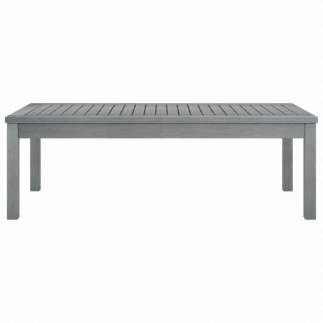 vidaXL コーヒーテーブル 100 x 50 x 33 cm アカシア無垢材 グレー家具 アウトドア家具 アウトドアテーブル(代引不可)【送料無料】_1