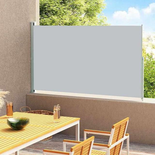 vidaXL パティオ用 引き込み式サイドオーニング 200x300cm グレーホーム&ガーデン 芝&ガーデン アウトドアリビング 屋外用傘・サンシェード(代引不可)【送料無料】