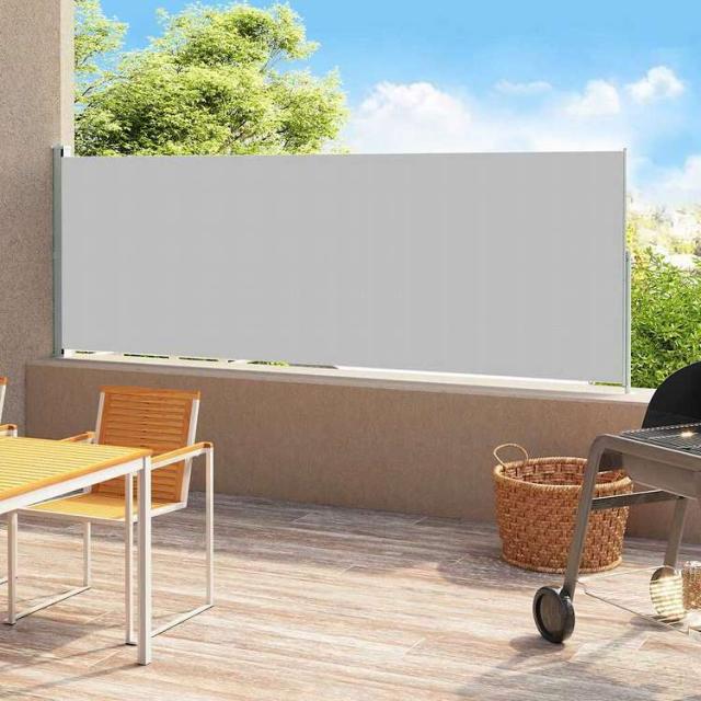 vidaXL パティオ用 引き込み式サイドオーニング 220x500cm グレーホーム&ガーデン 芝&ガーデン アウトドアリビング 屋外用傘・サンシェード(代引不可)【送料無料】