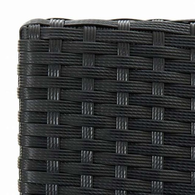 vidaXL ガーデンバースツール 4点 クッション付き ポリラタン製 ブラック家具 アウトドア家具 屋外椅子 アウトドアベンチチェア(代引不可)【送料無料】_6