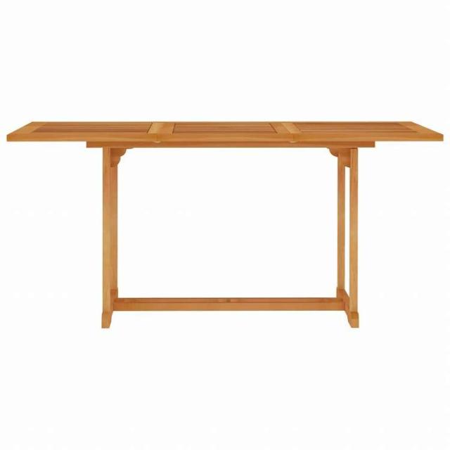 vidaXL ガーデンテーブル 150x90x75cm チーク無垢材家具 アウトドア家具 アウトドアテーブル(代引不可)【送料無料】_1