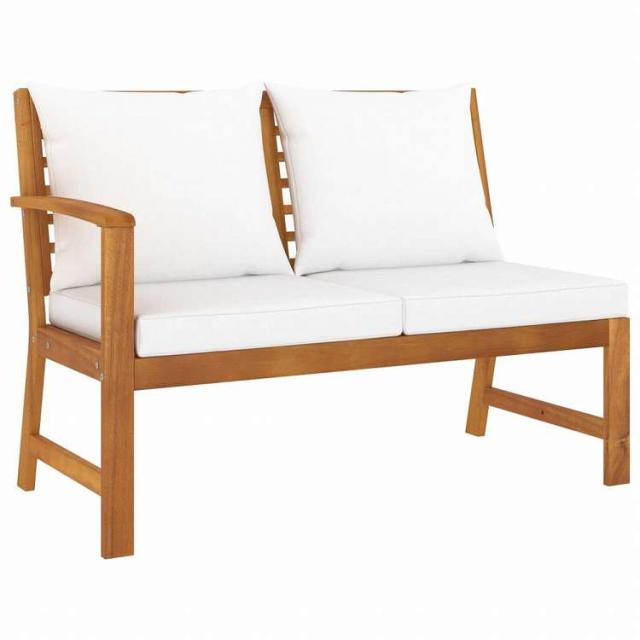 vidaXL ガーデンラウンジ4点セット クリームクッション付き アカシア無垢材家具 アウトドア家具 屋外家具セット(代引不可)【送料無料】_4