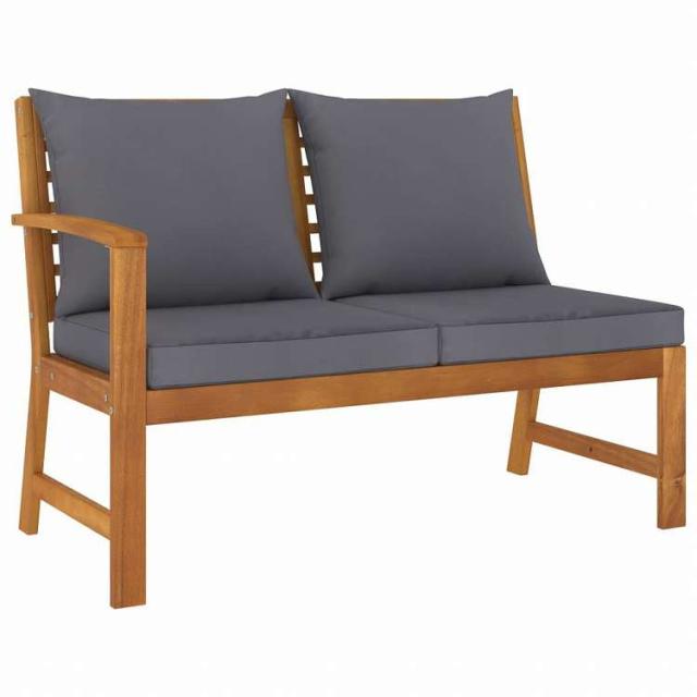 vidaXL ガーデンラウンジ4点セット クッション付き アカシア無垢材家具 アウトドア家具 屋外家具セット(代引不可)【送料無料】_4
