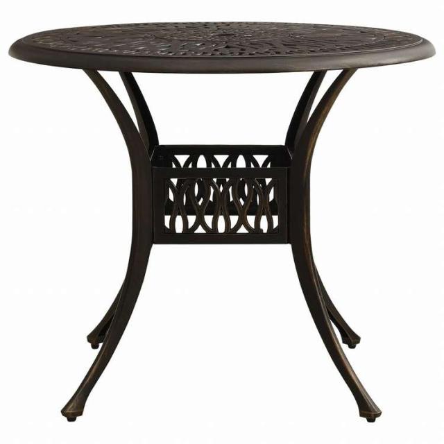 vidaXL ガーデンテーブル 90x90x74cm アルミ鋳物 ブロンズ家具 アウトドア家具 アウトドアテーブル(代引不可)【送料無料】_1