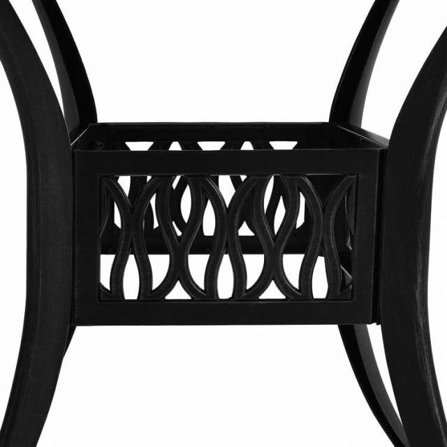 vidaXL ガーデンテーブル 90x90x74cm アルミ鋳物 ブラック家具 アウトドア家具 アウトドアテーブル(代引不可)【送料無料】_3