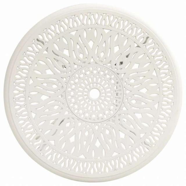 vidaXL ガーデンテーブル 90x90x74cm アルミ鋳物 ホワイト家具 アウトドア家具 アウトドアテーブル(代引不可)【送料無料】_2