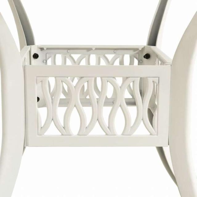 vidaXL ガーデンテーブル 90x90x74cm アルミ鋳物 ホワイト家具 アウトドア家具 アウトドアテーブル(代引不可)【送料無料】_3