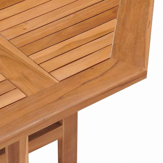 vidaXL 折りたたみガーデンダイニングテーブル 90x90x75 cm チーク無垢材家具 アウトドア家具 アウトドアテーブル(代引不可)【送料無料】_5