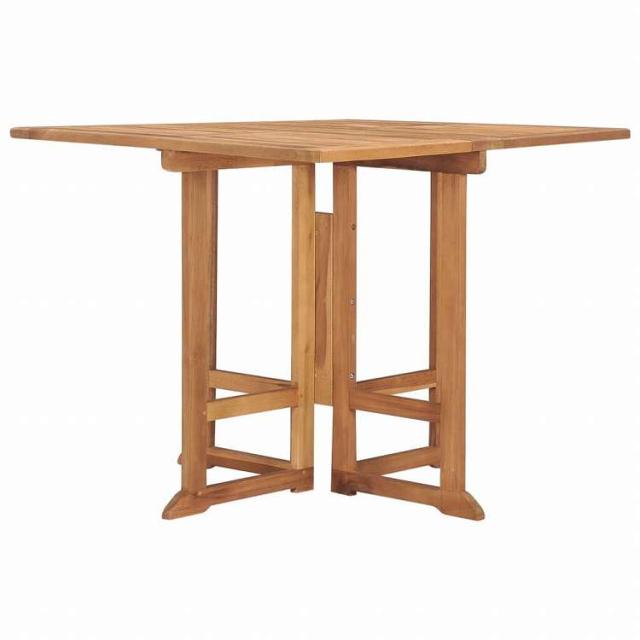 vidaXL 折りたたみガーデンダイニングテーブル 90x90x75 cm チーク無垢材家具 アウトドア家具 アウトドアテーブル(代引不可)【送料無料】_2