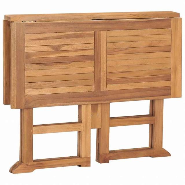 vidaXL 折りたたみガーデンダイニングテーブル 90x90x75 cm チーク無垢材家具 アウトドア家具 アウトドアテーブル(代引不可)【送料無料】_4