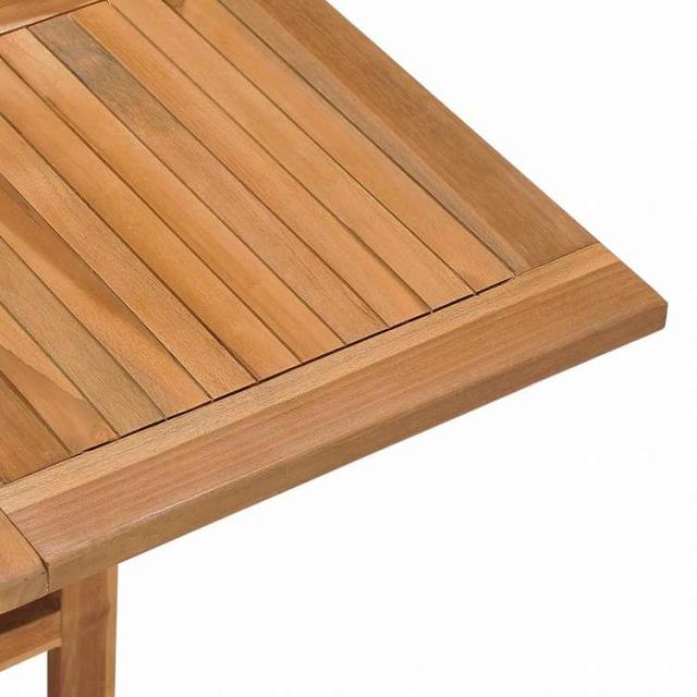 vidaXL 折りたたみガーデンダイニングテーブル 90x90x75 cm チーク無垢材家具 アウトドア家具 アウトドアテーブル(代引不可)【送料無料】_5