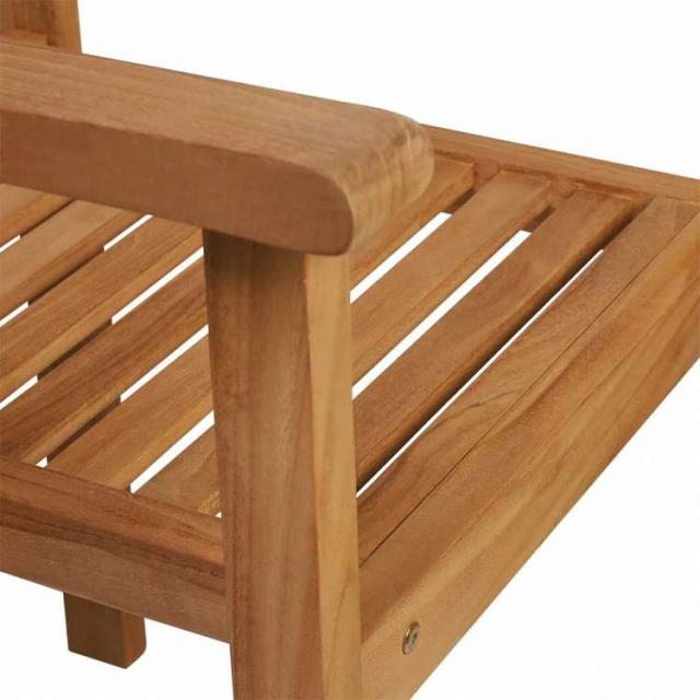 vidaXL ガーデンダイニング5点セット チーク無垢材家具 アウトドア家具 屋外家具セット(代引不可)【送料無料】_10