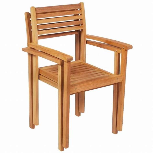 vidaXL ガーデンダイニング5点セット チーク無垢材家具 アウトドア家具 屋外家具セット(代引不可)【送料無料】_7