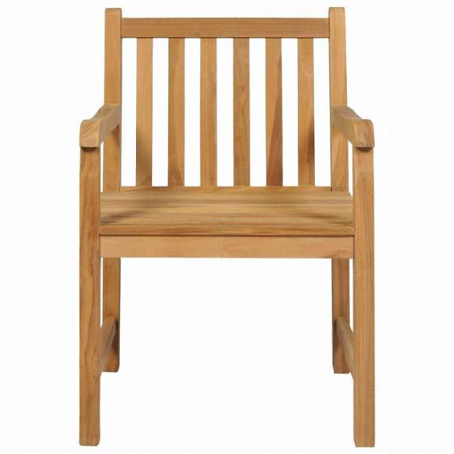 vidaXL ガーデンダイニングセット3点 チーク無垢材家具 アウトドア家具 屋外家具セット(代引不可)【送料無料】_4