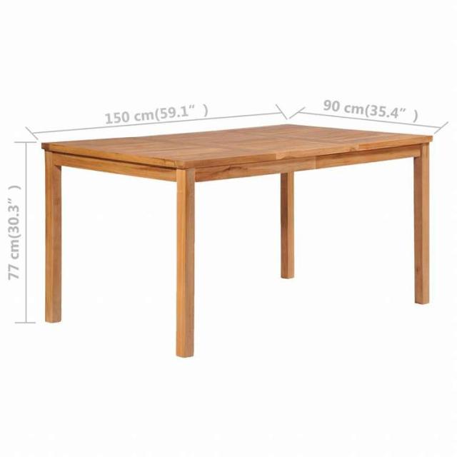 vidaXL ガーデンダイニングセット 5点 チーク無垢材 (44997+2x43250)家具 アウトドア家具 屋外家具セット(代引不可)【送料無料】_13