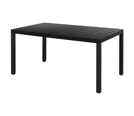 vidaXL ガーデンダイニング5点セット PVCラタン製 ブラック家具 アウトドア家具 屋外家具セット(代引不可)【送料無料】